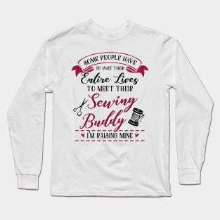 Sewing Mom and Baby Matching T-shirts Gift Long Sleeve T-Shirt